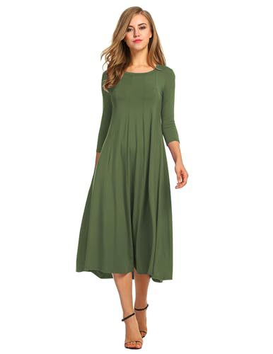 Woman wearing a green dress on a white background