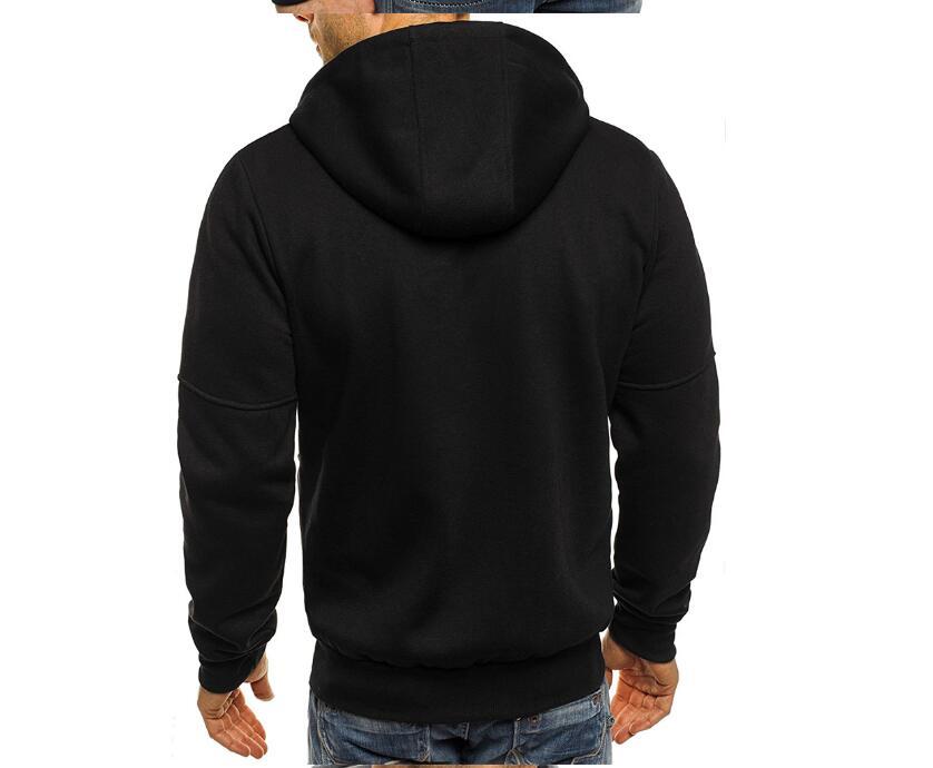 Men’s Cotton Hoodie Jacket – Casual Zip-Up with Hood & Pocket Design - 3KDyn