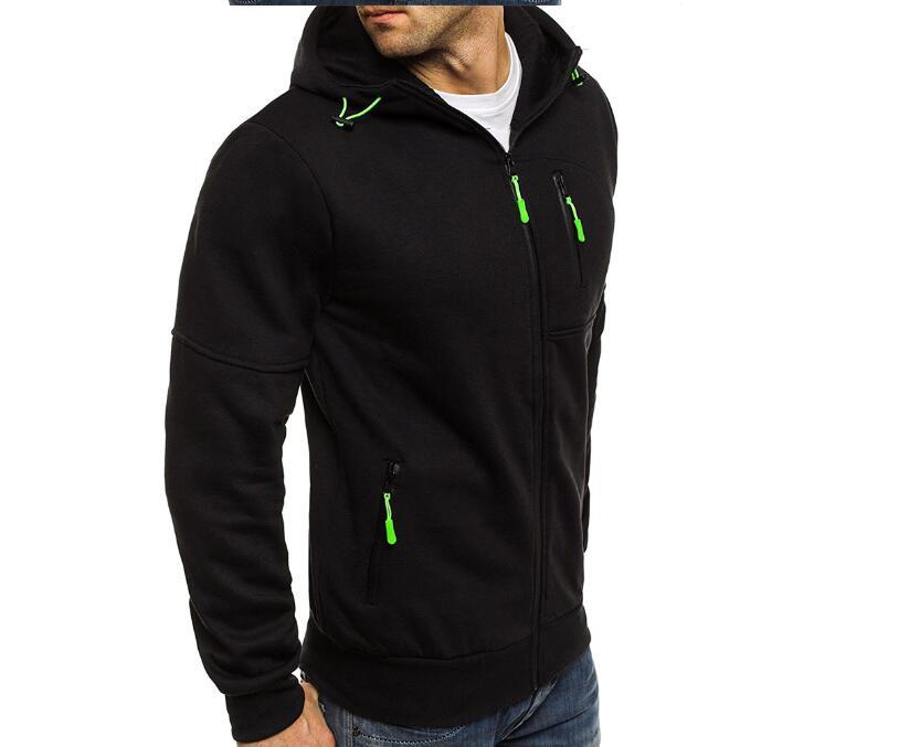 Men’s Cotton Hoodie Jacket – Casual Zip-Up with Hood & Pocket Design - 3KDyn