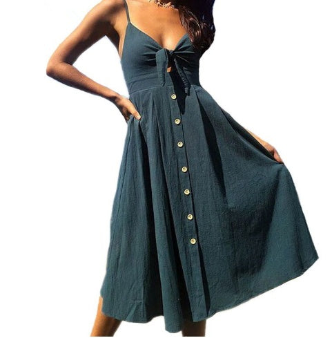 Women Summer Dresses Sleeveless Backless Strap Long Close-fitting Sheath Female Party Evening Dresses Vestidos - 3KDyn