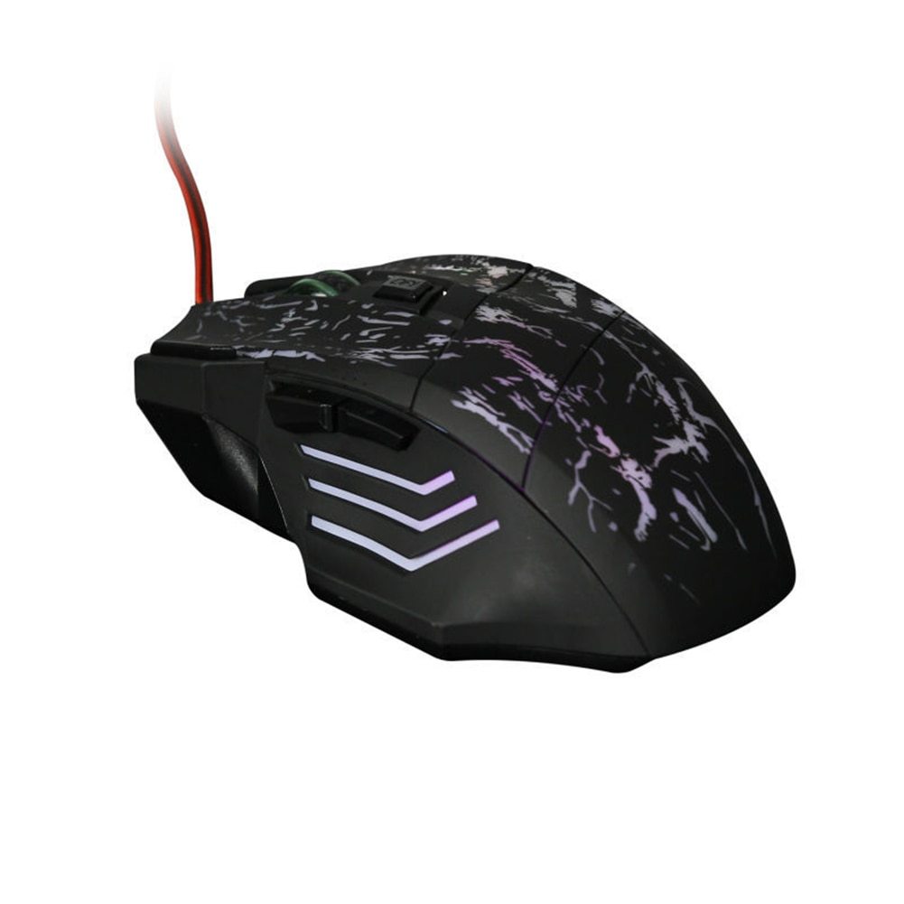 Ultra-Thin Wired Gaming Mouse with LED Lighting - 1200 DPI High-Precision