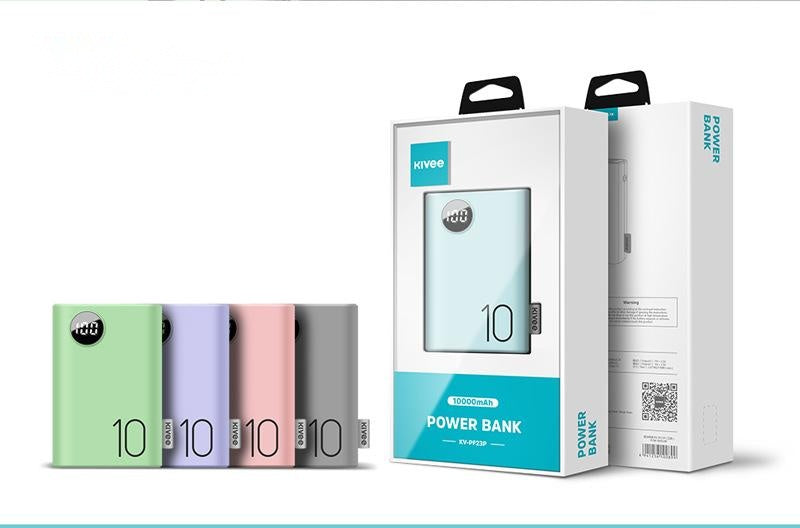 Macaron Compact Power Bank - 10000mAh with Multi-Port Output