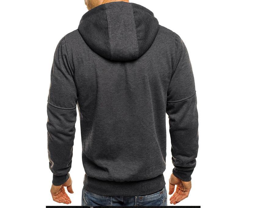 Men’s Cotton Hoodie Jacket – Casual Zip-Up with Hood & Pocket Design - 3KDyn