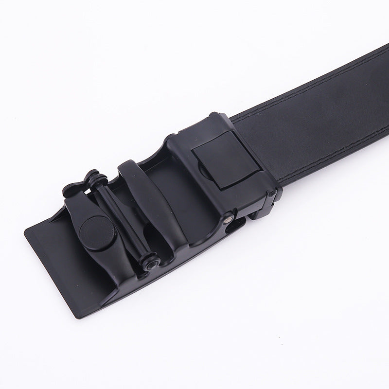 Men's Automatic Buckle Cowhide Leather Belt – product image 3