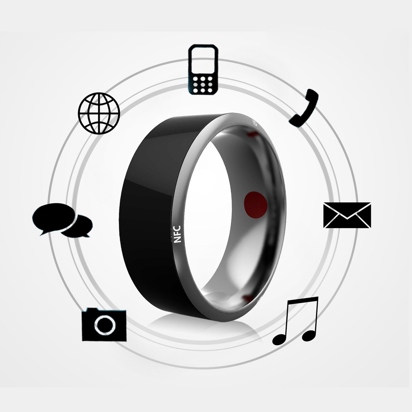 Smart Ring Wearable Device - Multifunctional High-Tech NFC Enabled Ring