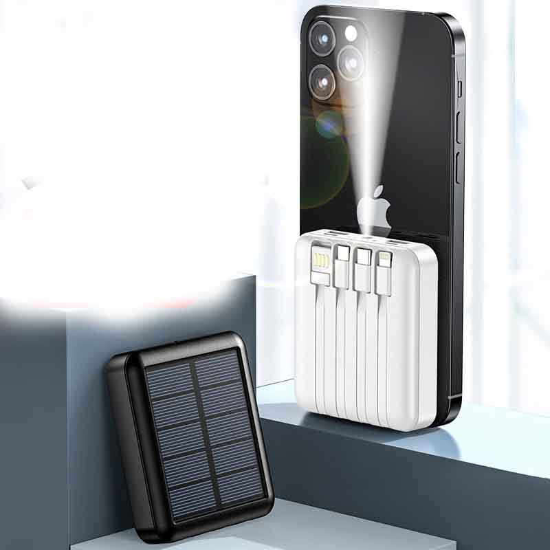 Mini Portable Power Bank With Solar Cable - 3KDyn