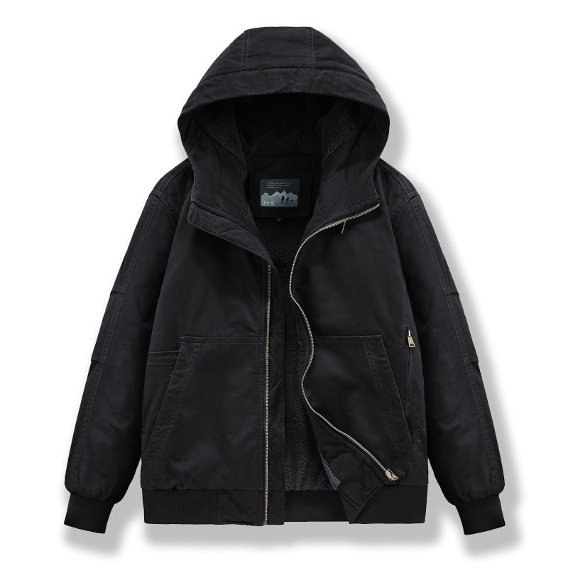 Men’s Winter Padded Hooded Jacket – Plus Size, Thick Cotton, Warm & Stylish - 3KDyn