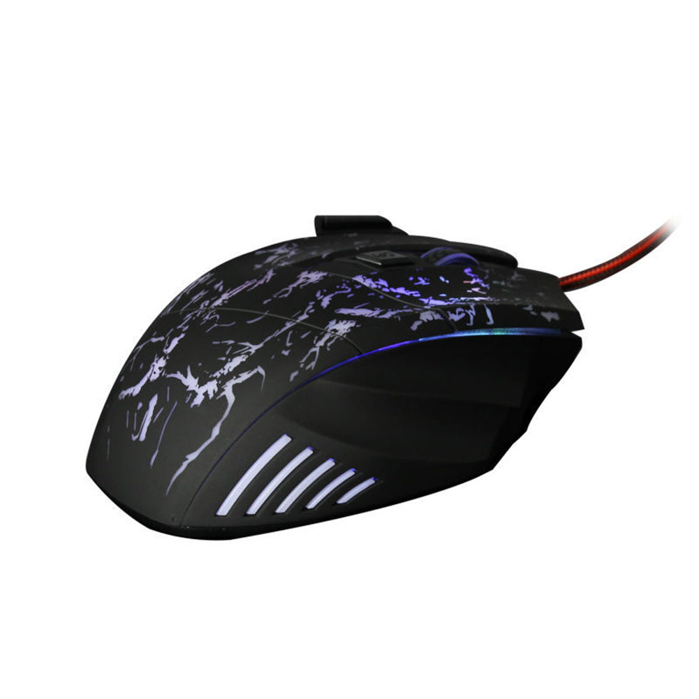 Ultra-Thin Wired Gaming Mouse with LED Lighting - 1200 DPI High-Precision