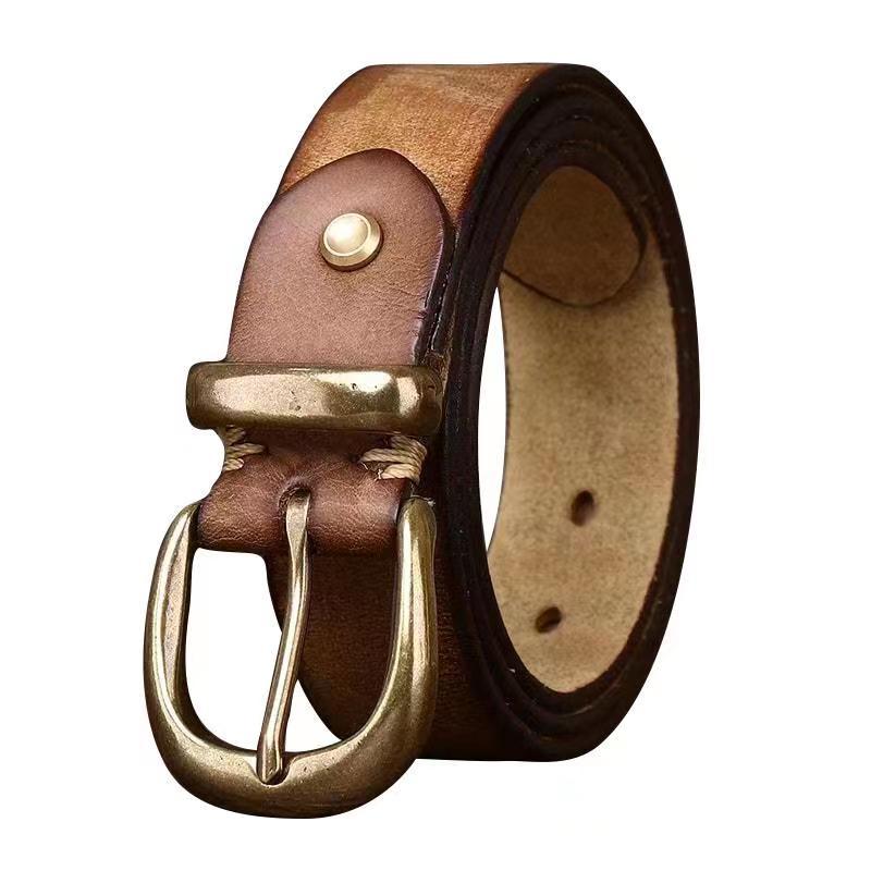 Men's Vintage Distressed Cowhide Leather Belt – product image 6
