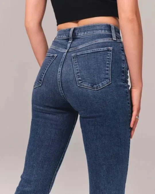 Women's High Waist Solid Color Jeans - 3KDyn