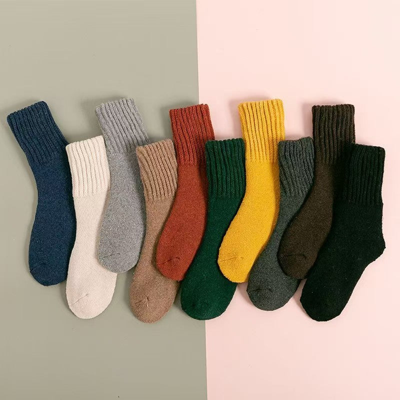 Thermal Knit Socks – Cozy Mid-Calf, One Size - 3KDyn