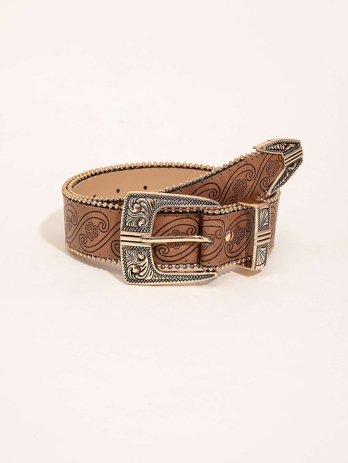 Women's Western Embossed PU Leather Belt – product image 7