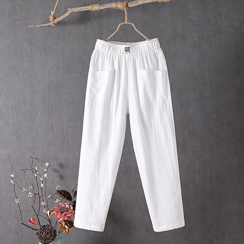 Women's Cotton And Linen Casual Pants - 3KDyn