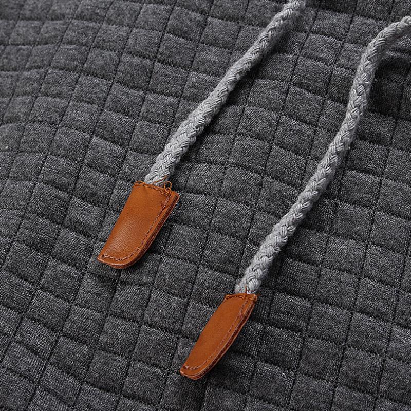 Men's Jacquard Sweater Long-sleeved Hoodie Warm Color Hooded Sweatshirt Jacket - 3KDyn