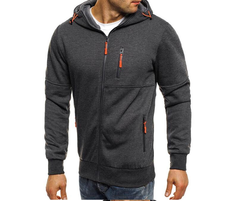 Men’s Cotton Hoodie Jacket – Casual Zip-Up with Hood & Pocket Design - 3KDyn