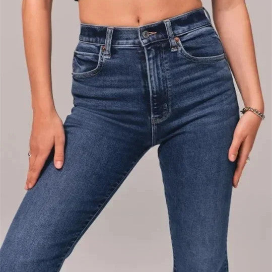 Women's High Waist Solid Color Jeans - 3KDyn