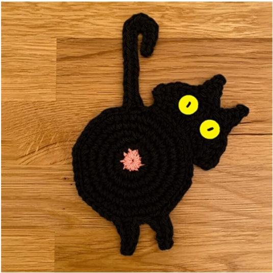 Cat Knitted Coaster for Dining