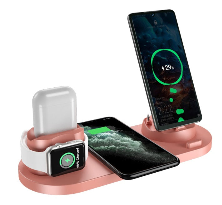 Wireless Charger For IPhone Fast Charger For Phone Fast Charging Pad For Phone Watch 6 In 1 Charging Dock Station - 3KDyn