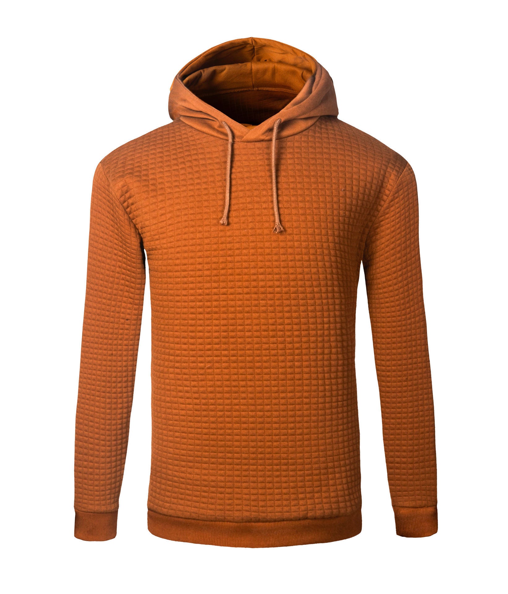 Men's Jacquard Sweater Long-sleeved Hoodie Warm Color Hooded Sweatshirt Jacket - 3KDyn