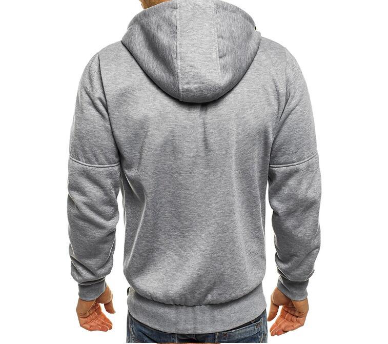 Men’s Cotton Hoodie Jacket – Casual Zip-Up with Hood & Pocket Design - 3KDyn
