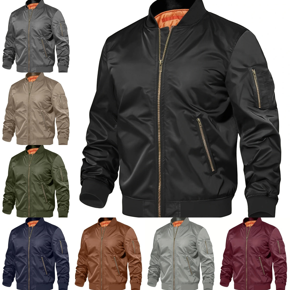 Men’s lightweight nylon bomber jacket