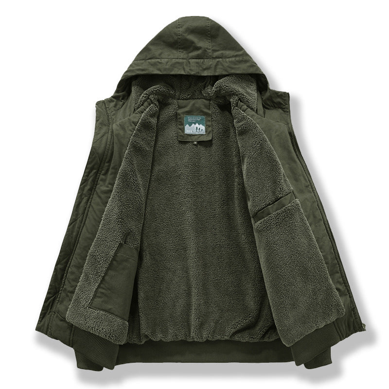 Men’s Winter Padded Hooded Jacket – Plus Size, Thick Cotton, Warm & Stylish - 3KDyn