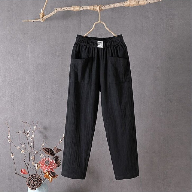 Women's Cotton And Linen Casual Pants - 3KDyn