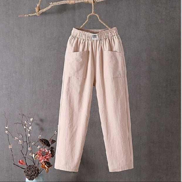 Women's Cotton And Linen Casual Pants - 3KDyn
