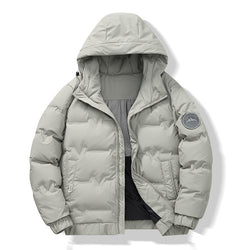 Men's Short Winter Puffer Jacket with Hood – Warm & Lightweight - 3KDyn