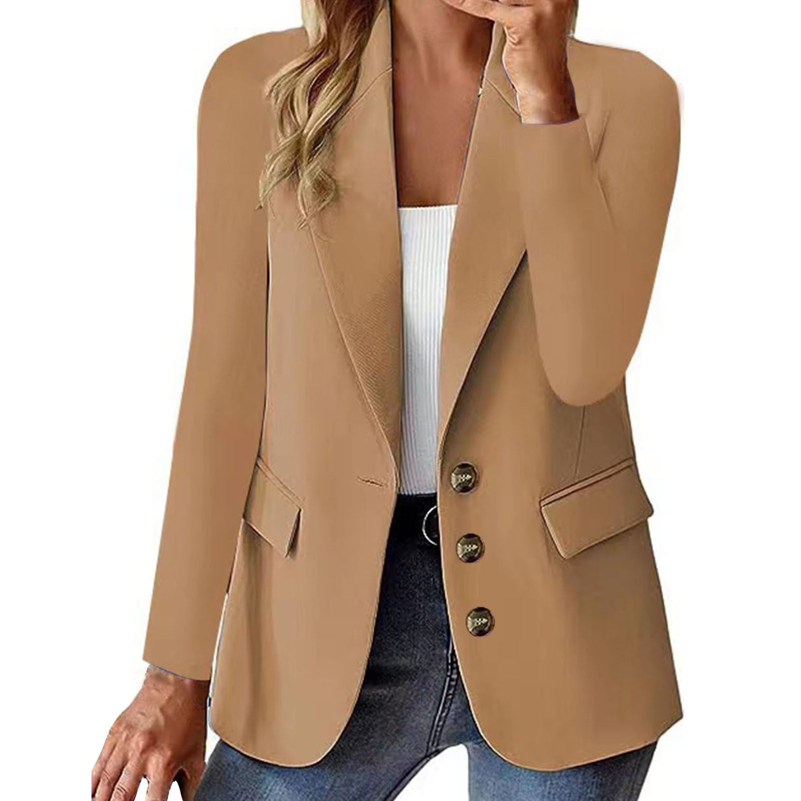 Women’s relaxed long sleeve blazer
