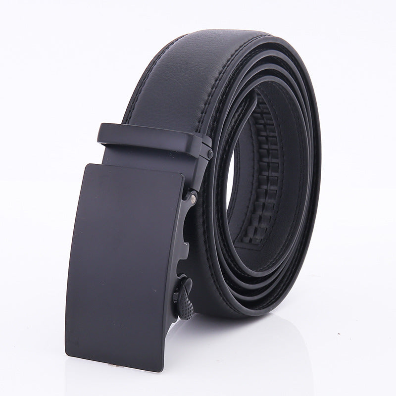 Men's Automatic Buckle Cowhide Leather Belt – product image 4
