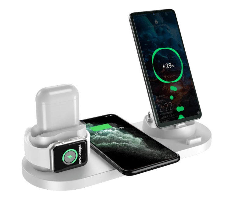 Wireless Charger For IPhone Fast Charger For Phone Fast Charging Pad For Phone Watch 6 In 1 Charging Dock Station - 3KDyn