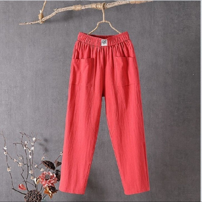 Women's Cotton And Linen Casual Pants - 3KDyn