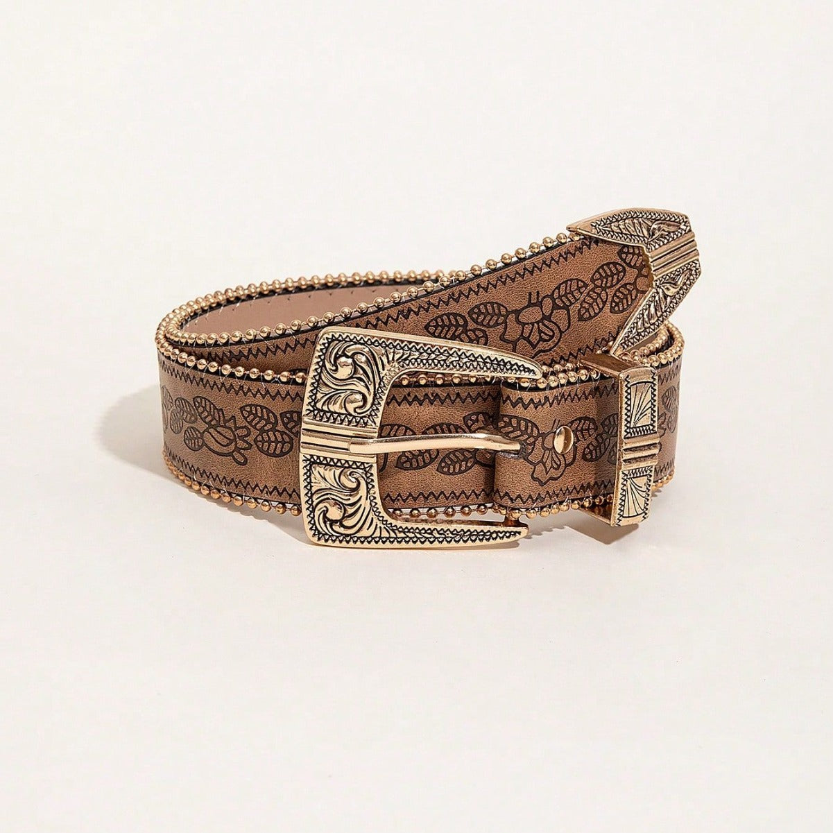 Women's Western Embossed PU Leather Belt – product image 8