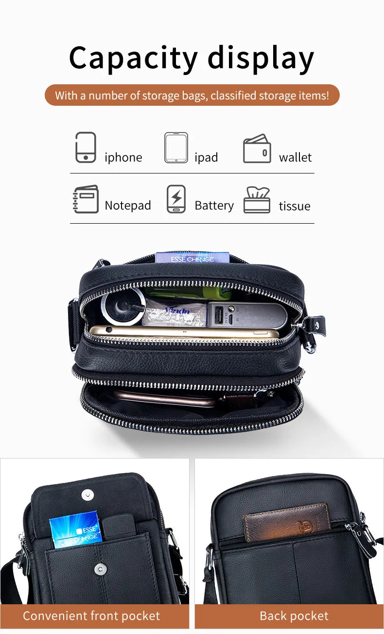Men’s Retro Crossbody Messenger Bag