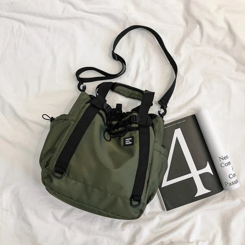 Men's nylon crossbody bag with utility pockets | 3KDyn