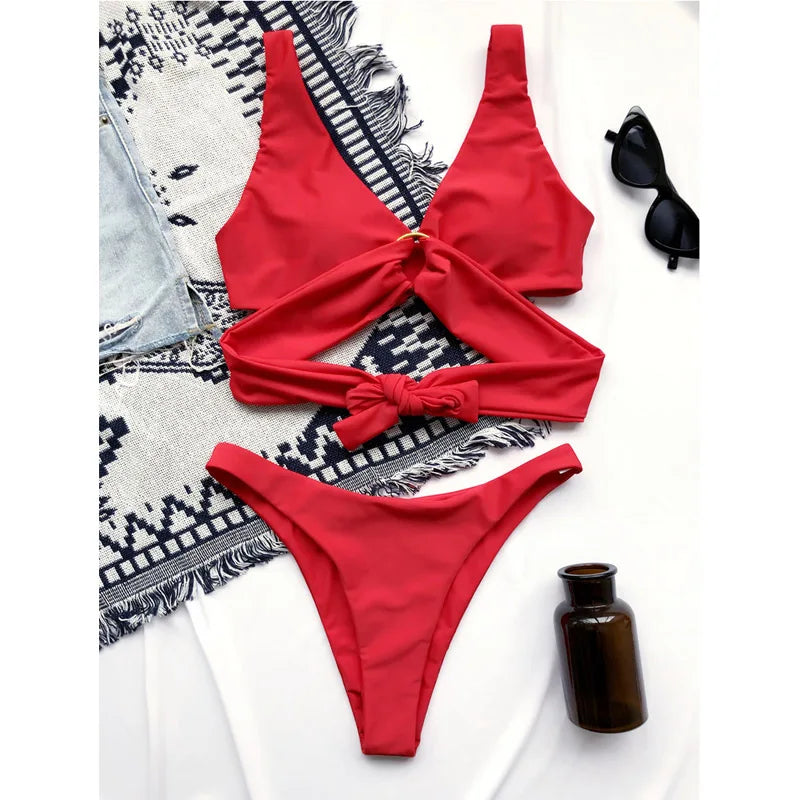 Push Up Bikini Set – Sexy Women's Two-Piece Swimwear with Padding & Low Waist - 3KDyn