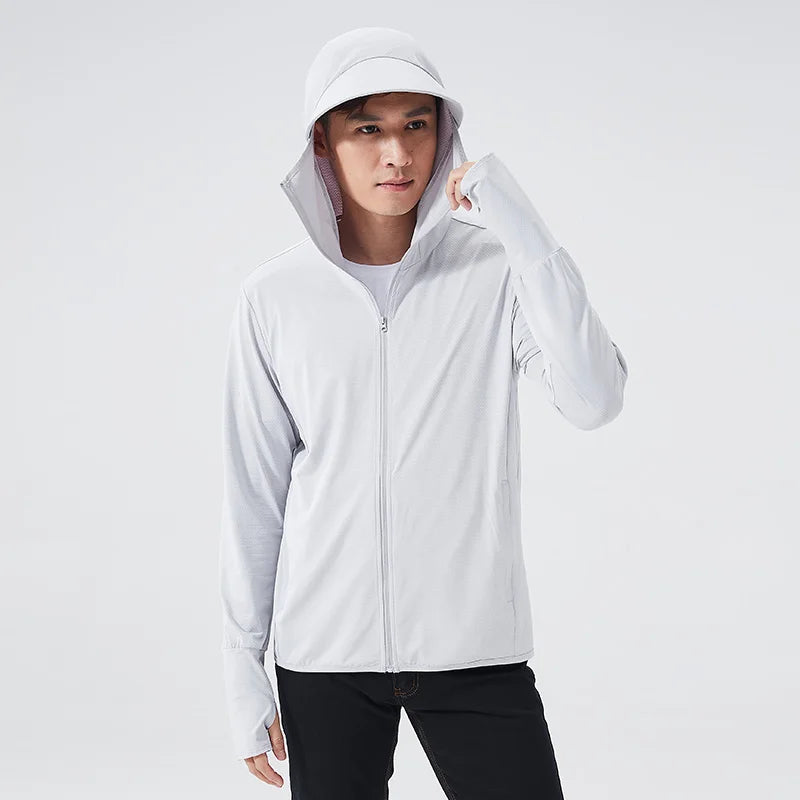 Men’s Summer UV Protection Hooded Jacket – Ultra-Light, Breathable & UPF 50+ - 3KDyn