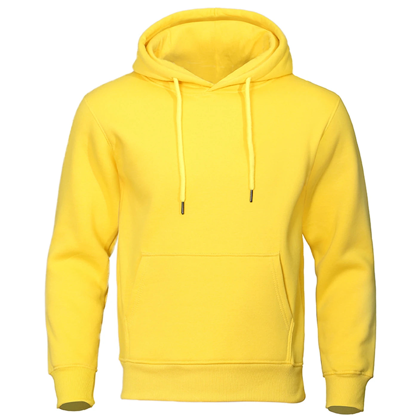 Solid Color Men’s Fleece Hoodie – Warm & Casual - 3KDyn