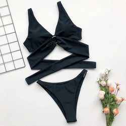 Push Up Bikini Set – Sexy Women's Two-Piece Swimwear with Padding & Low Waist - 3KDyn