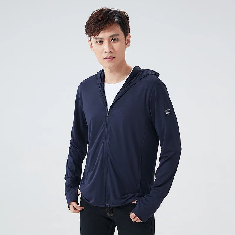 Men’s Summer UV Protection Hooded Jacket – Ultra-Light, Breathable & UPF 50+ - 3KDyn