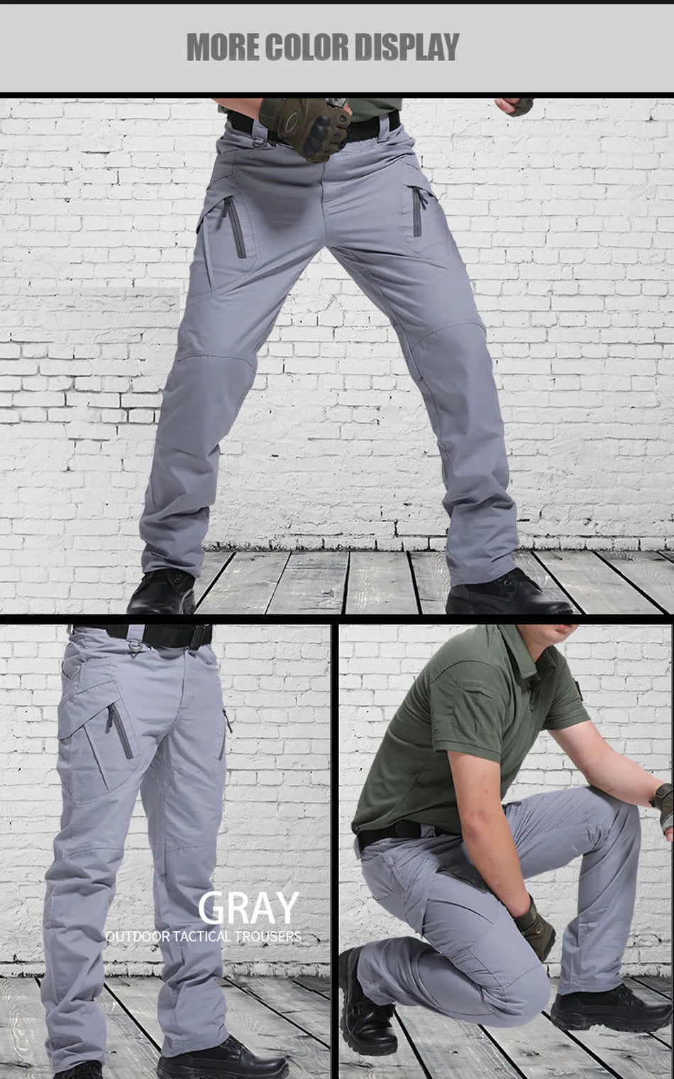 Men's Tactical Cargo Pants with Multiple Pockets - 3KDyn