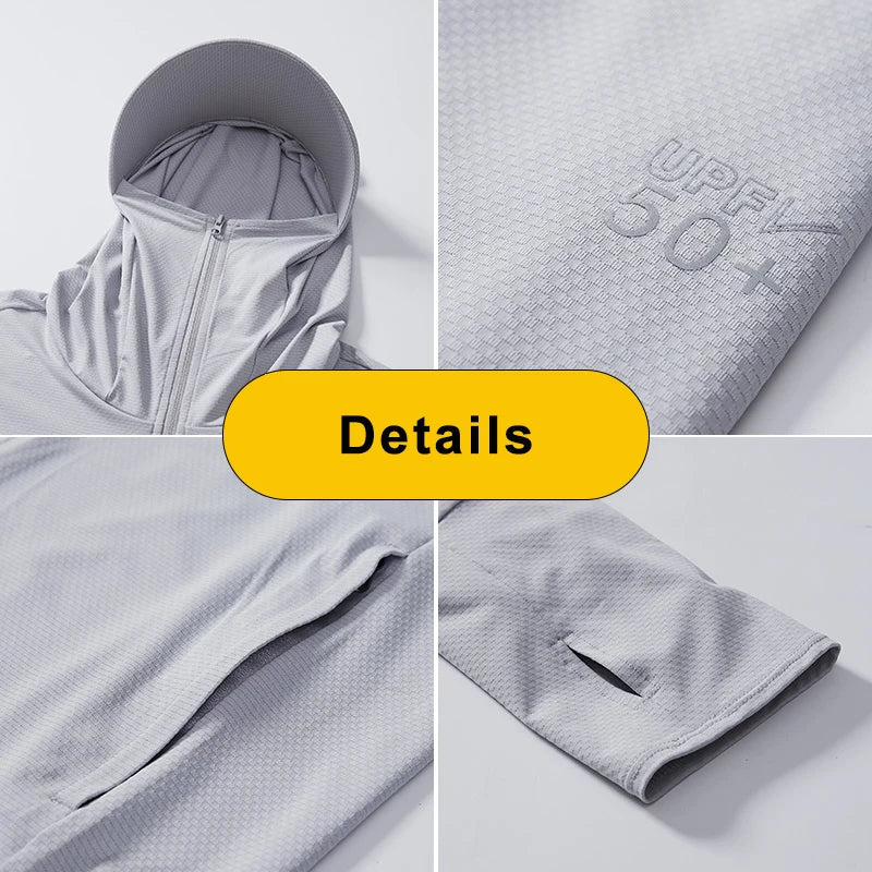 Men’s Summer UV Protection Hooded Jacket – Ultra-Light, Breathable & UPF 50+ - 3KDyn