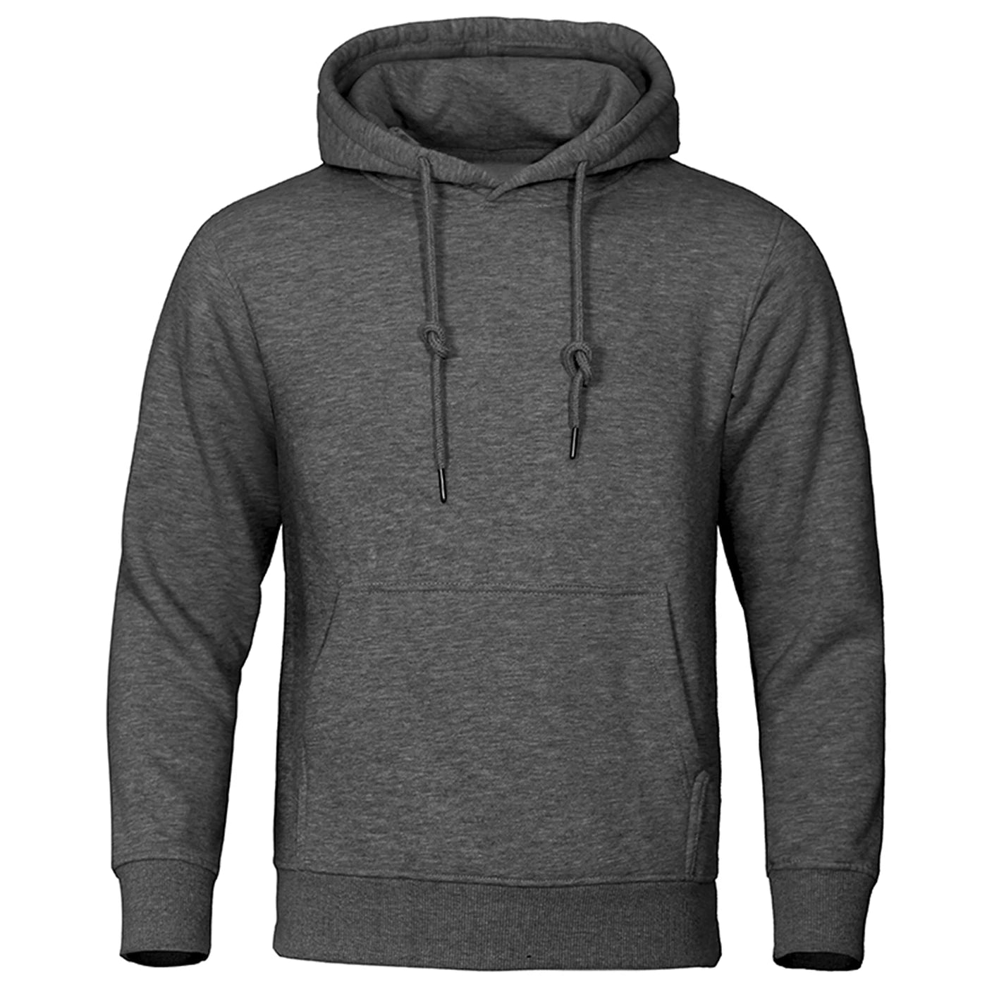 Solid Color Men’s Fleece Hoodie – Warm & Casual - 3KDyn
