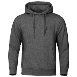 Solid Color Men’s Fleece Hoodie – Warm & Casual - 3KDyn