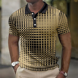 Retro Polo Shirt for Men - 3D Spotted Casual Streetwear, Short Sleeved, Loose Fit, High-Quality Sportswear - 3KDyn