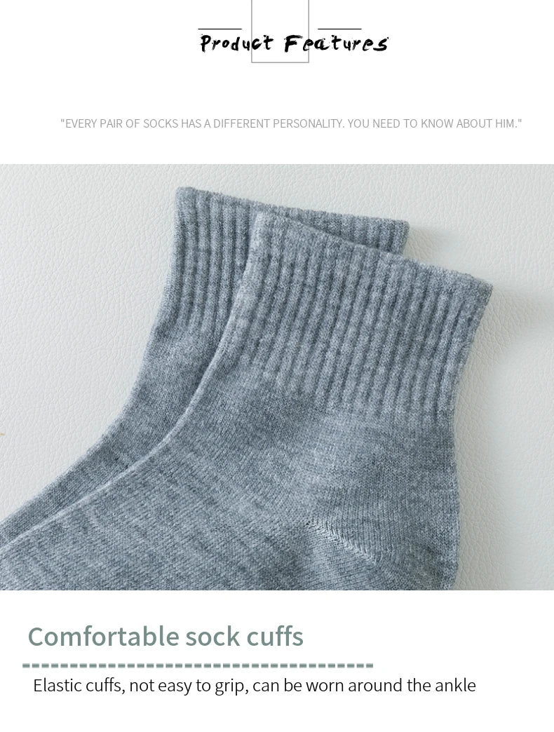 Unisex Mid-Crew Business Socks – 5 or 8 Pairs, Soft & Breathable - 3KDyn