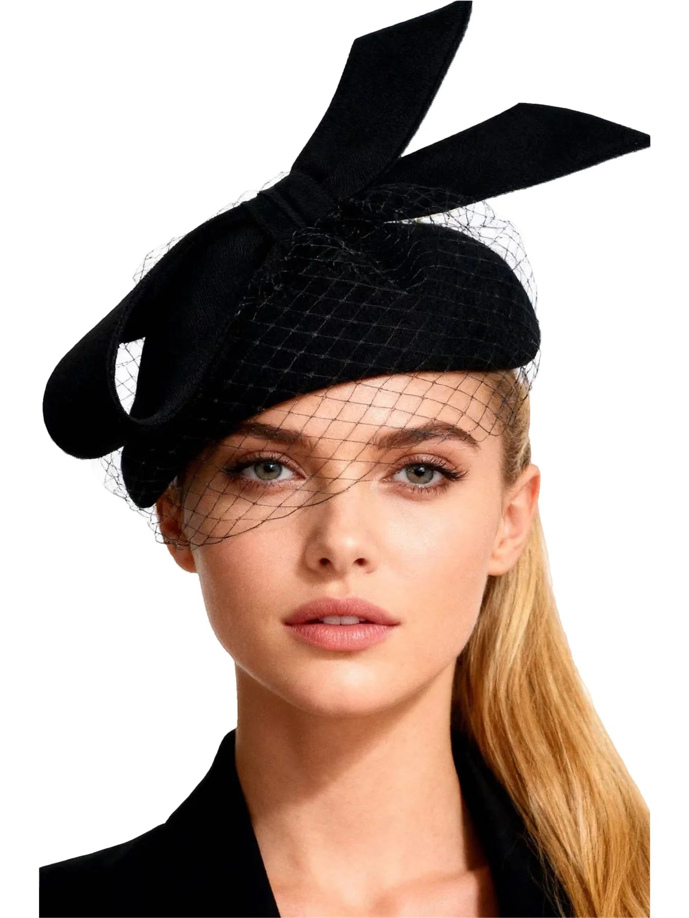 Women’s wool felt bow beret