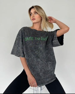 Washed Graphic Long Sleeve T-Shirt – Vintage Oversized Streetwear for Women - 3KDyn