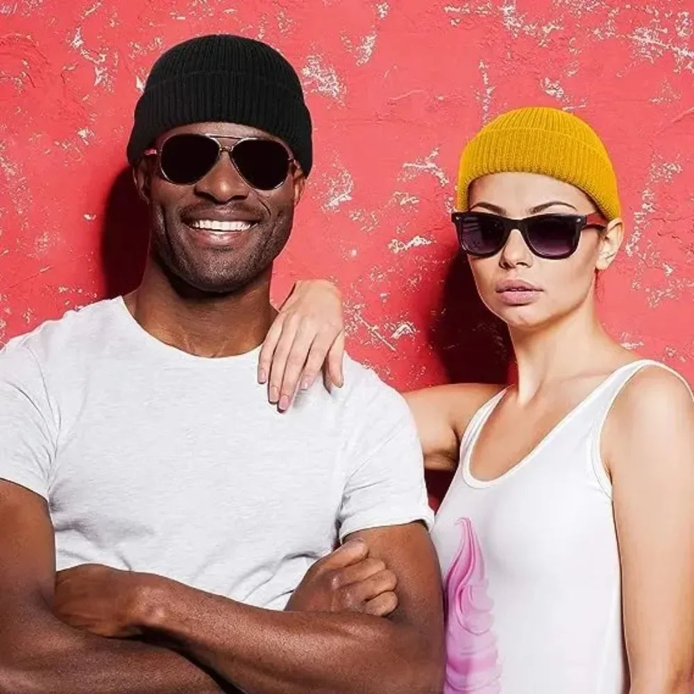Unisex classic ribbed cuffed beanie